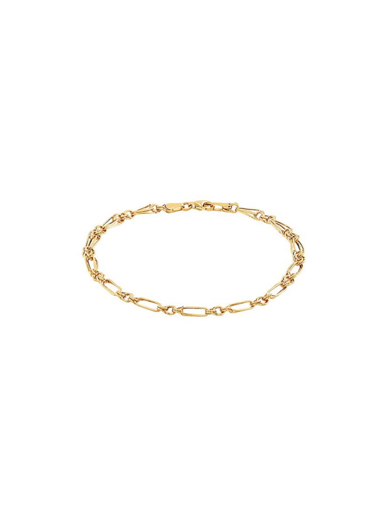 10k Gold Paperclip Flat Link Bracelet